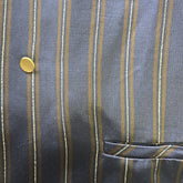 Custommade Satin Brown, Navy and Metallic Gold Pant Suit Set - Size AU 10